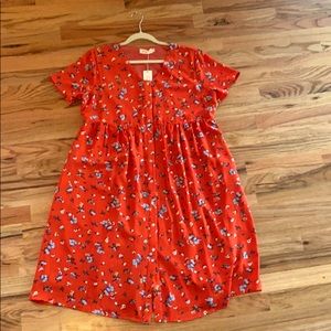 Roolee button down baby doll dress